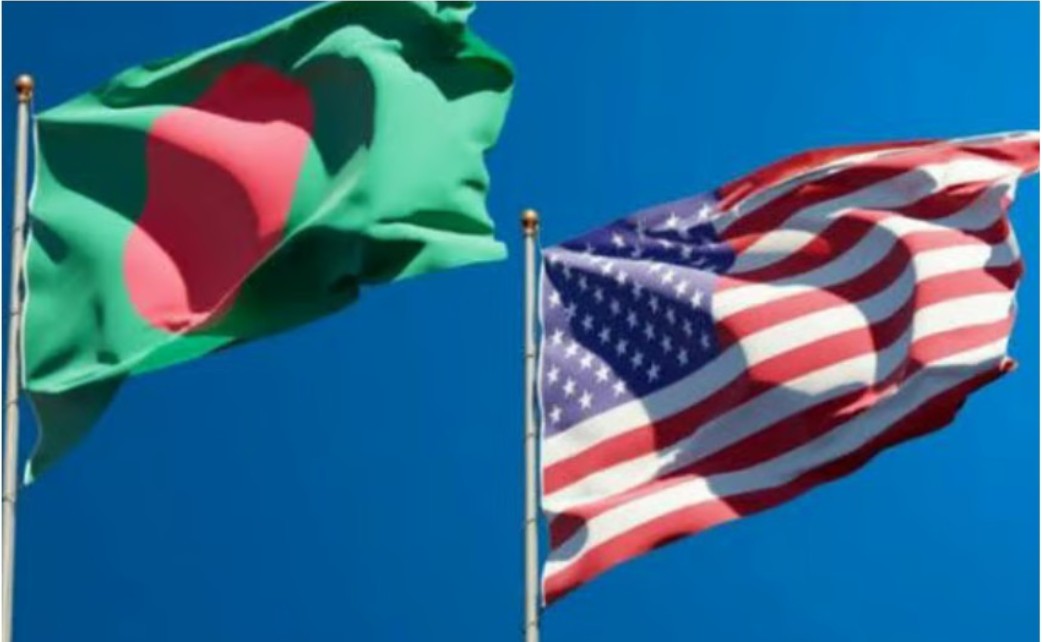 বাংলাদেশ ও যুক্তরাষ্ট্রের পতাকা