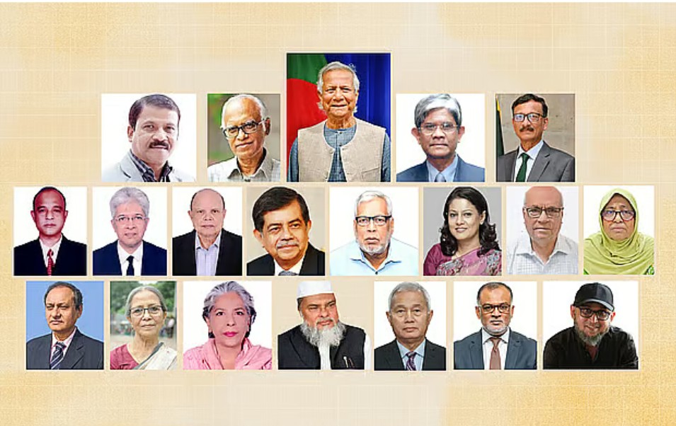 অন্তর্বর্তী সরকারের উপদেষ্টা পরিষদের সদস্যরা