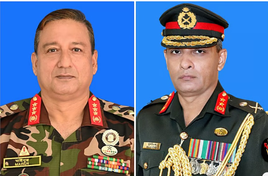লেফটেন্যান্ট জেনারেল মো. মাইনুর রহমানকে সেনা সদর দপ্তরের চিফ অব জেনারেল স্টাফ এবং মেজর জেনারেল মীর মুশফিকুর রহমানকে সশস্ত্র বাহিনী বিভাগের প্রিন্সিপাল স্টাফ অফিসার করা হয়েছে